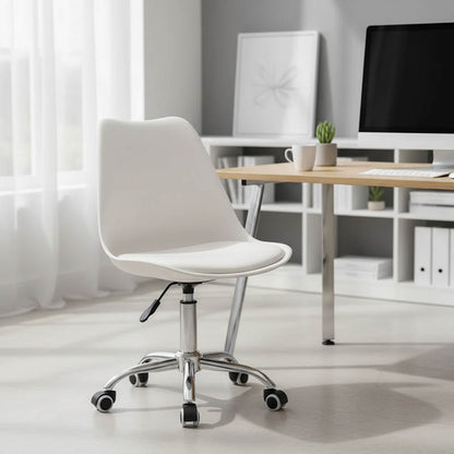 Καρέκλα γραφείου εργασίας Gaston II pakoworld PP-PU λευκό