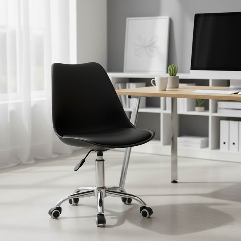 Καρέκλα γραφείου εργασίας Gaston II pakoworld PP-PU μαύρο