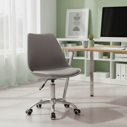 Καρέκλα γραφείου εργασίας Gaston II pakoworld PP-PU γκρι