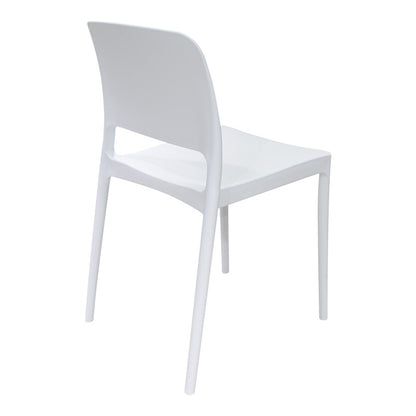 Καρέκλα Fenxy pakoworld pp σε λευκή απόχρωση 38x42x77εκ
