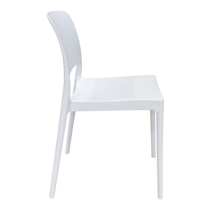 Καρέκλα Fenxy pakoworld pp σε λευκή απόχρωση 38x42x77εκ