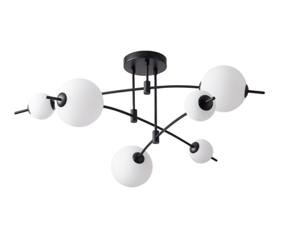 CCC 553-6 ΟΡΟΦΗΣ LED ΓΡΑΜΜΙΚΟ ΜΑΥΡΟΣ ΣΚΕΛΕΤΟΣ ΜΕ 6 ΦΟΥΣΚΕΣ 60W 3000K 3600 LMN