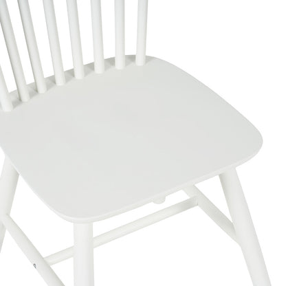 Καρέκλα Melia pakoworld rubberwood σε λευκή απόχρωση 45x51x87εκ