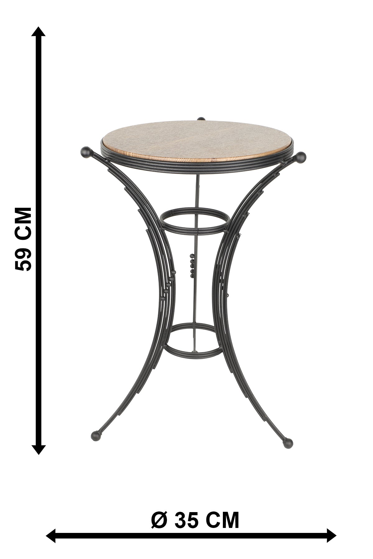 TBBT-15 BK ΤΡΑΠΕΖΑΚΙ ΒΟΗΘΗΤΙΚΟ ΜΑΥΡΟ