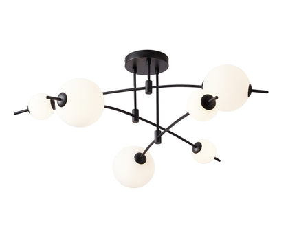 CCC 553-6 ΟΡΟΦΗΣ LED ΓΡΑΜΜΙΚΟ ΜΑΥΡΟΣ ΣΚΕΛΕΤΟΣ ΜΕ 6 ΦΟΥΣΚΕΣ 60W 3000K 3600 LMN