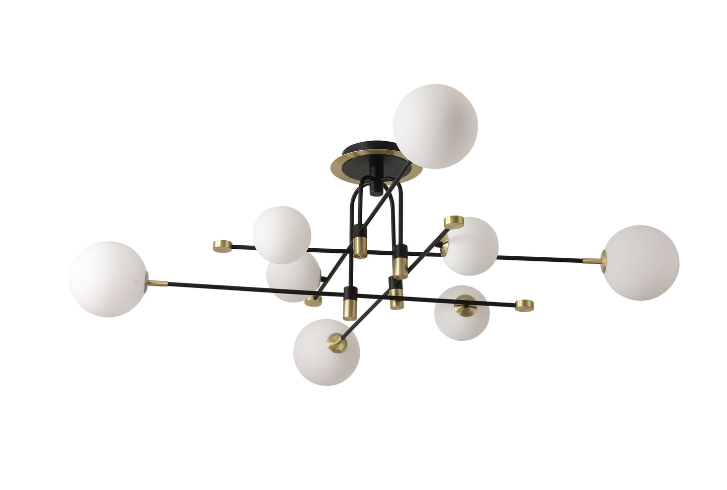 CCC 552-8 ΟΡΟΦΗΣ 8/Φ ΜΑΥΡΟΣ ΣΚΕΛΕΤΟΣ ΜΕ ΧΡΥΣΗ ΛΕΠΤΟΜΕΡΕΙΑ ΚΑΙ ΜΠΑΛΕΣ 8xG9 5W