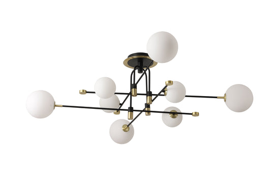 CCC 552-8 ΟΡΟΦΗΣ 8/Φ ΜΑΥΡΟΣ ΣΚΕΛΕΤΟΣ ΜΕ ΧΡΥΣΗ ΛΕΠΤΟΜΕΡΕΙΑ ΚΑΙ ΜΠΑΛΕΣ 8xG9 5W