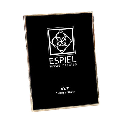 ΚΟΡΝΙΖΑ ΜΕΤΑΛΛΙΚΗ ΜΕ ΧΡΥΣΟ ΠΛΑΙΣΙΟ 13X18 - ESPIEL FAM750