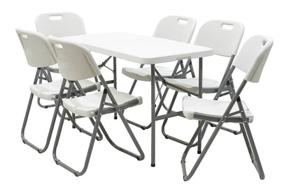 Τραπέζι catering Rodeo pakoworld πτυσσόμενο-βαλίτσα λευκό 122x60x74εκ