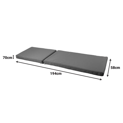 Μαξιλάρι Vertian pakoworld textilene σε μπεζ απόχρωση 58x194x20εκ