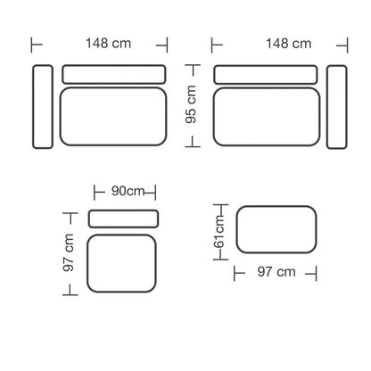 Πολυμορφικός-αναστρέψιμος καναπές London pakoworld γκρι-μπεζ ύφασμα με μαξιλάρια σε απόχρωση ανοιχτό