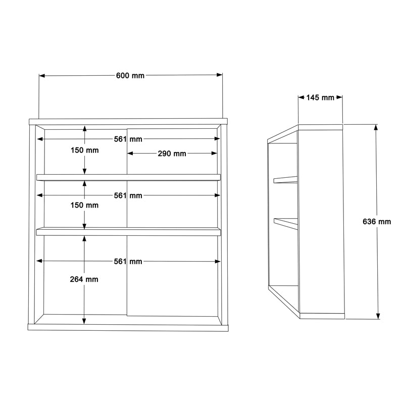 Ντουλάπι μπάνιου Bagno με καθρέπτη pakoworld σε λευκή απόχρωση 60x14.5x63.6εκ