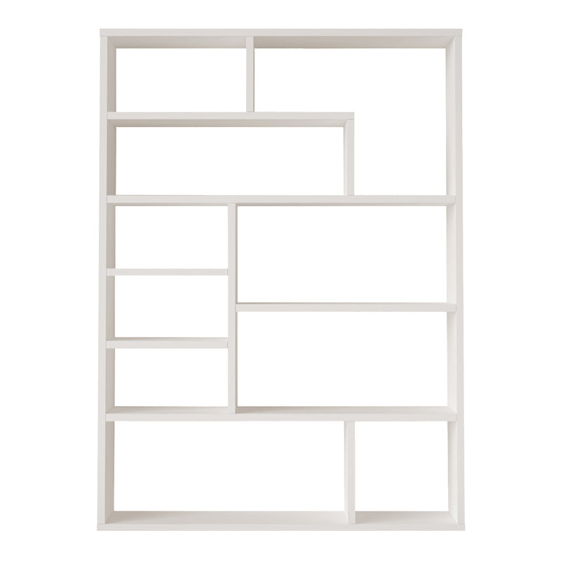 Βιβλιοθήκη Decora pakoworld σε λευκη απόχρωση 90x22x123.6εκ