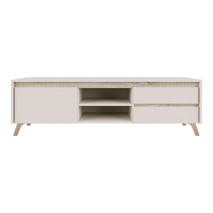 Έπιπλο τηλεόρασης Belka pakoworld κρεμ με oak 155x45x53,6εκ
