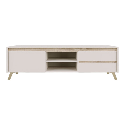 Έπιπλο τηλεόρασης Belka pakoworld κρεμ με oak 155x45x53,6εκ