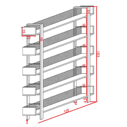 Βιβλιοθήκη Musha pakoworld μέταλλο μαύρο με oak απόχρωση 120x27x185εκ