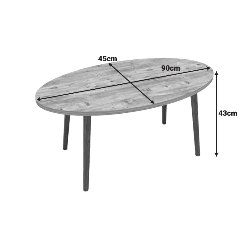Τραπέζι σαλονιού Sartori pakoworld oak 90x45x43εκ