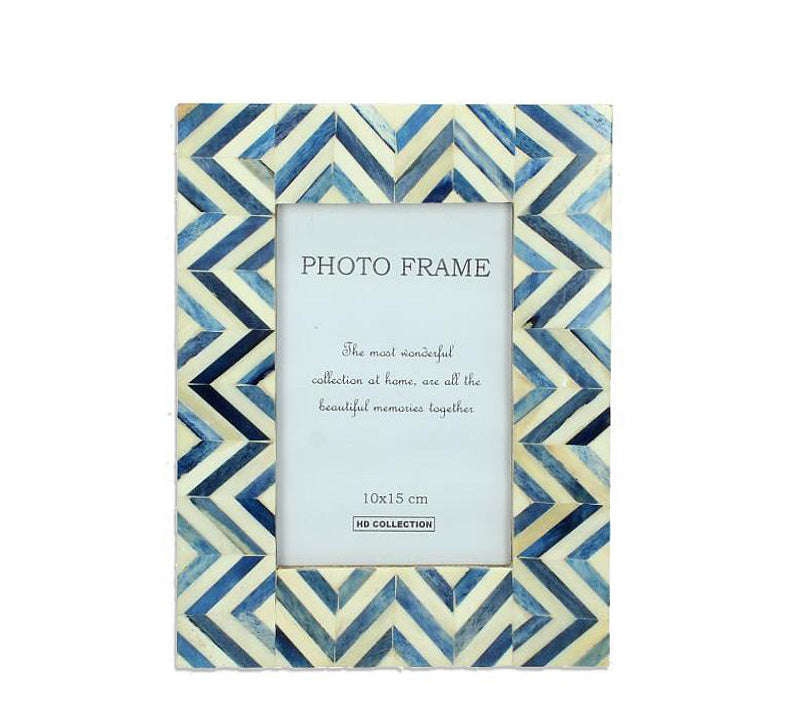 Φωτο/θήκη από κόκκαλο & γεωμ. σχέδιο 10x15cm