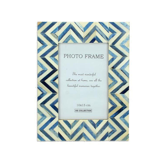 Φωτο/θήκη από κόκκαλο & γεωμ. σχέδιο 10x15cm