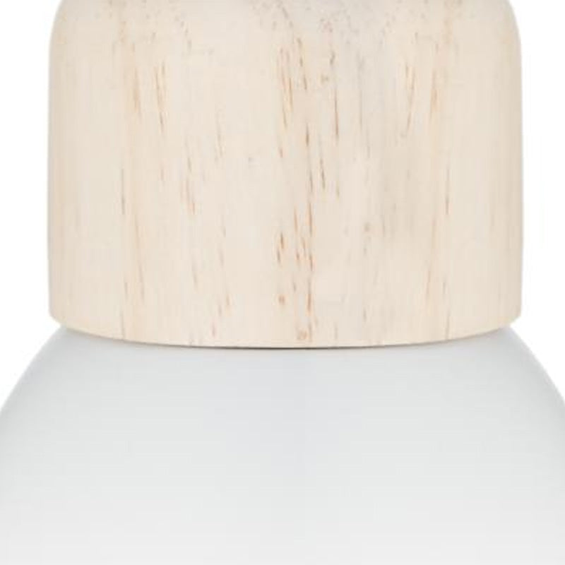 Φωτιστικό οροφής μονόφωτο Desy pakoworld Ε14 χρώμα λευκό-φυσικό Φ15x99εκ