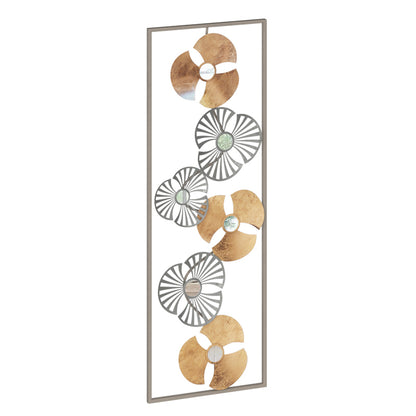 Διακοσμητικό τοίχου Blomma pakoworld αντικέ χρυσό μέταλλο 31x3.5x90εκ