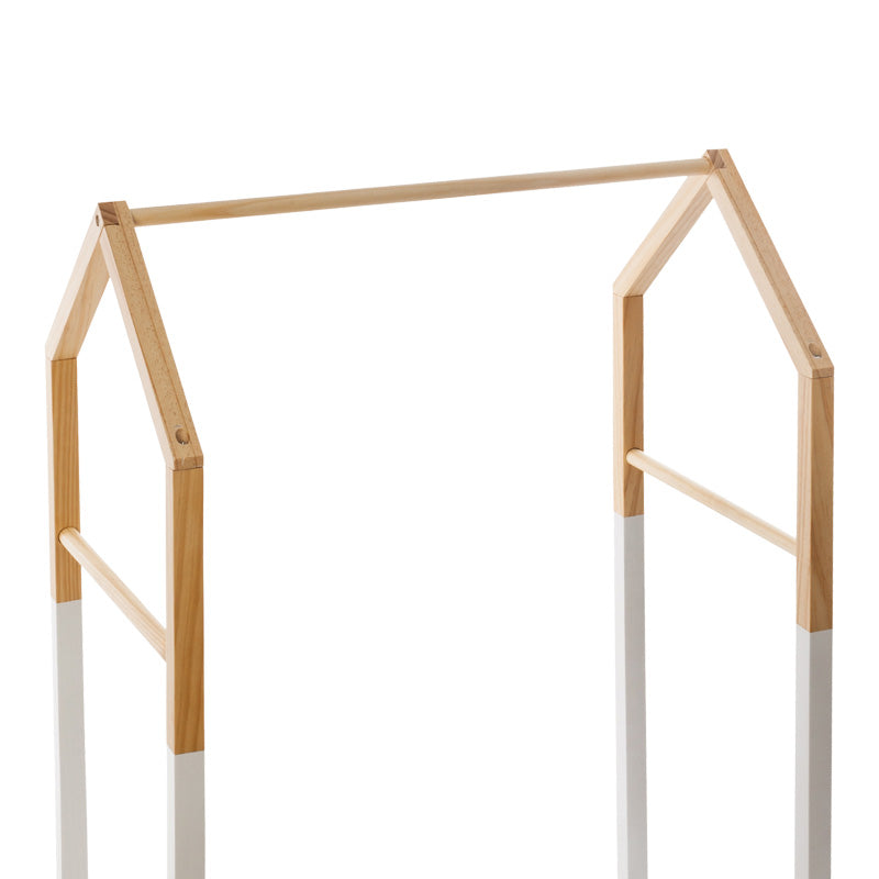 Παιδική κρεμάστρα Holen pakoworld ξύλο πεύκου σε φυσική με λευκή απόχρωση 60x37x100εκ