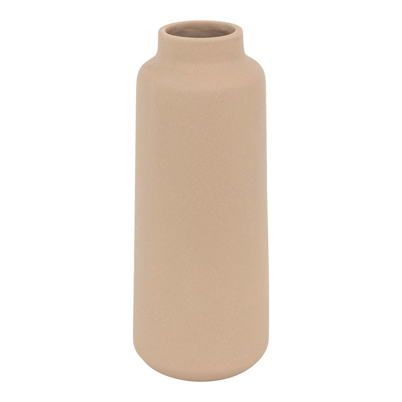 Βάζο Breal pakoworld κεραμικό σε μπεζ απόχρωση Φ12x30εκ