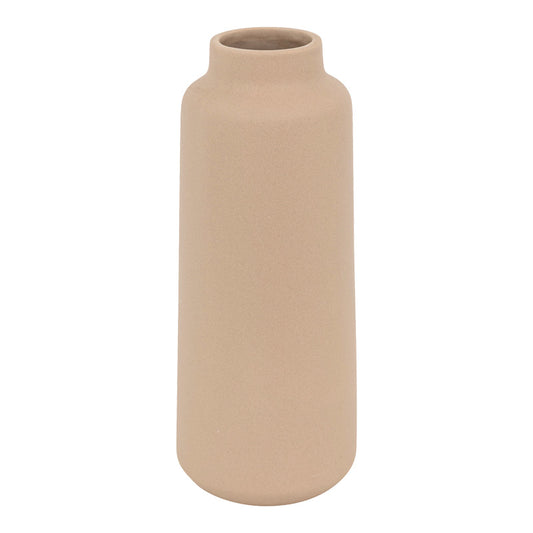 Βάζο Breal pakoworld κεραμικό σε μπεζ απόχρωση Φ12x30εκ