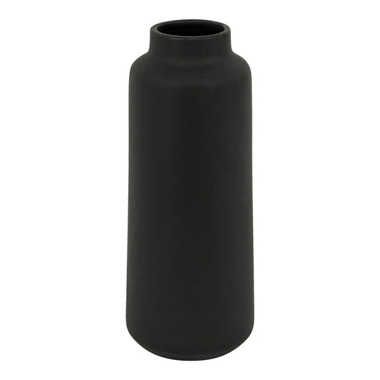 Βάζο Bender pakoworld κεραμικό σε μαύρη απόχρωση Φ12x30εκ