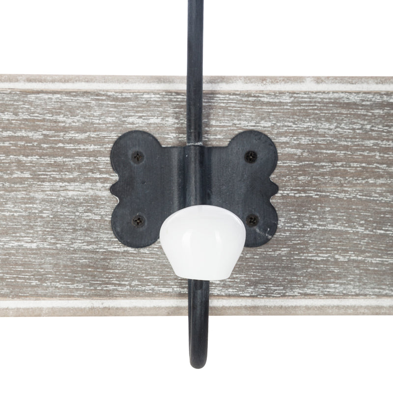 Κρεμάστρα Holden pakoworld mdf σε αντικέ φυσική απόχρωση 19.5x9x60.5εκ