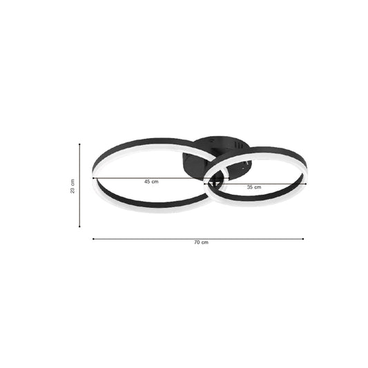 Inlight Φωτιστικό οροφής LED 45W 3CCT (by switch on base) D:60cm (6094-B-Silver)