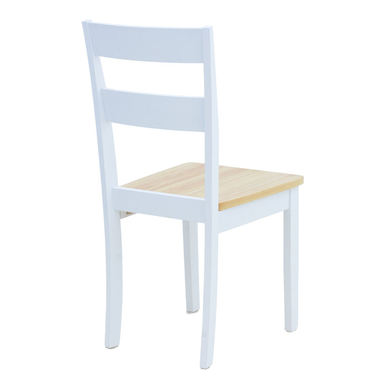 Tραπεζαρία Lars-York pakoworld σετ 5τμχ επεκτεινόμενη ξύλο λευκό-φυσικό Φ100(+38)x100x75εκ