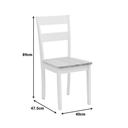 Tραπεζαρία Lars-York pakoworld σετ 5τμχ επεκτεινόμενη ξύλο λευκό-φυσικό Φ100(+38)x100x75εκ