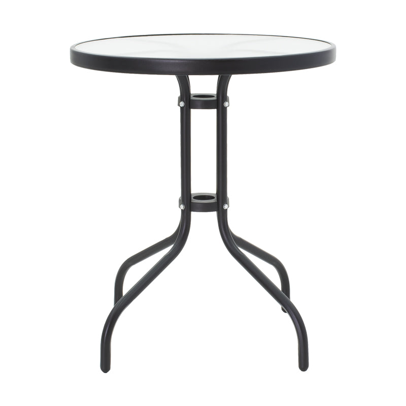 Τραπεζαρία Calan-Watson σετ 3τεμ pakoworld μέταλλο μαύρο-textilene μαύρο Φ60x70εκ