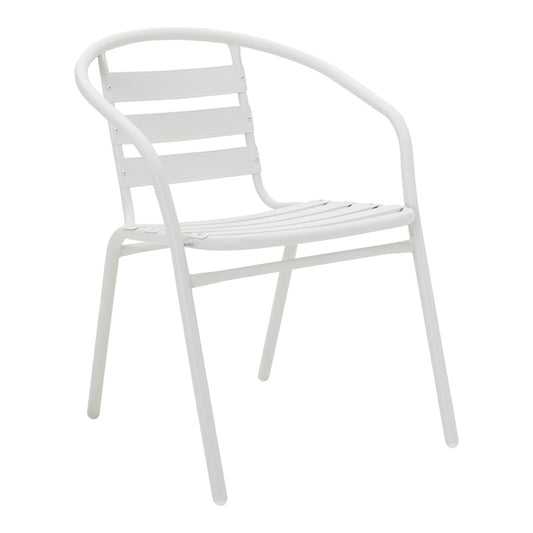 Τραπεζαρία Ensure-Tade σετ 5τεμ pakoworld μέταλλο σε λευκή απόχρωση