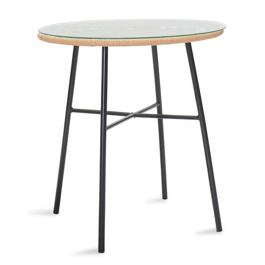 Τραπεζαρία Gaus-Naoki σετ 3τεμ pakoworld μέταλλο μαύρο-pe φυσικό.