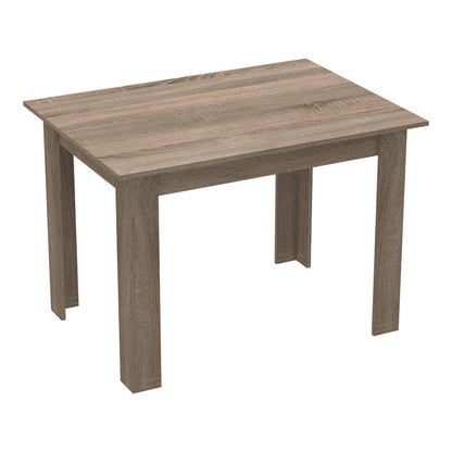 Τραπεζαρία Manka-Parker pakoworld σετ 5τεμ mdf σε μαύρη-sonoma truffle απόχρωση 110x80x77εκ