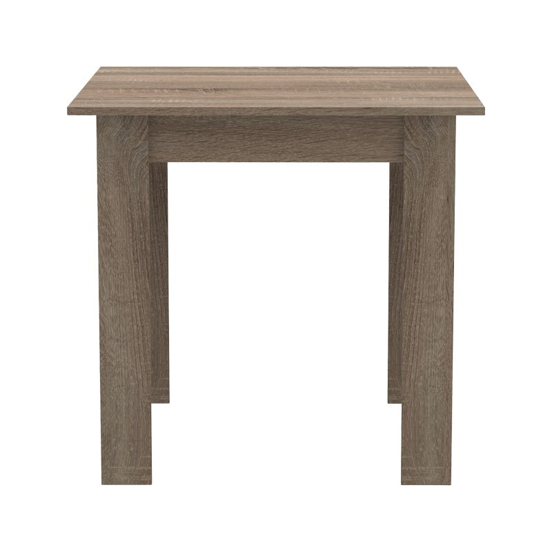 Τραπεζαρία Manka-Parker pakoworld σετ 3τεμ mdf σε μαύρη-sonoma truffle απόχρωση 80x80x77εκ