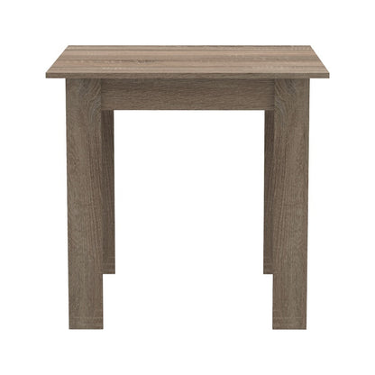 Τραπεζαρία Manka-Parker pakoworld σετ 3τεμ mdf σε μαύρη-sonoma truffle απόχρωση 80x80x77εκ