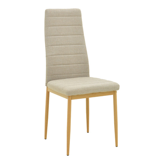 Τραπεζαρία Balou-Parker pakoworld σετ 5τεμ λευκό-μπεζ Φ100x73εκ