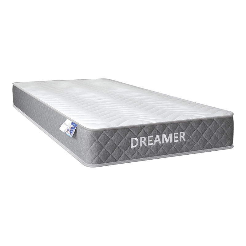Κρεβάτι με στρώμα Athos-Dreamer pakoworld λευκό 90x190εκ