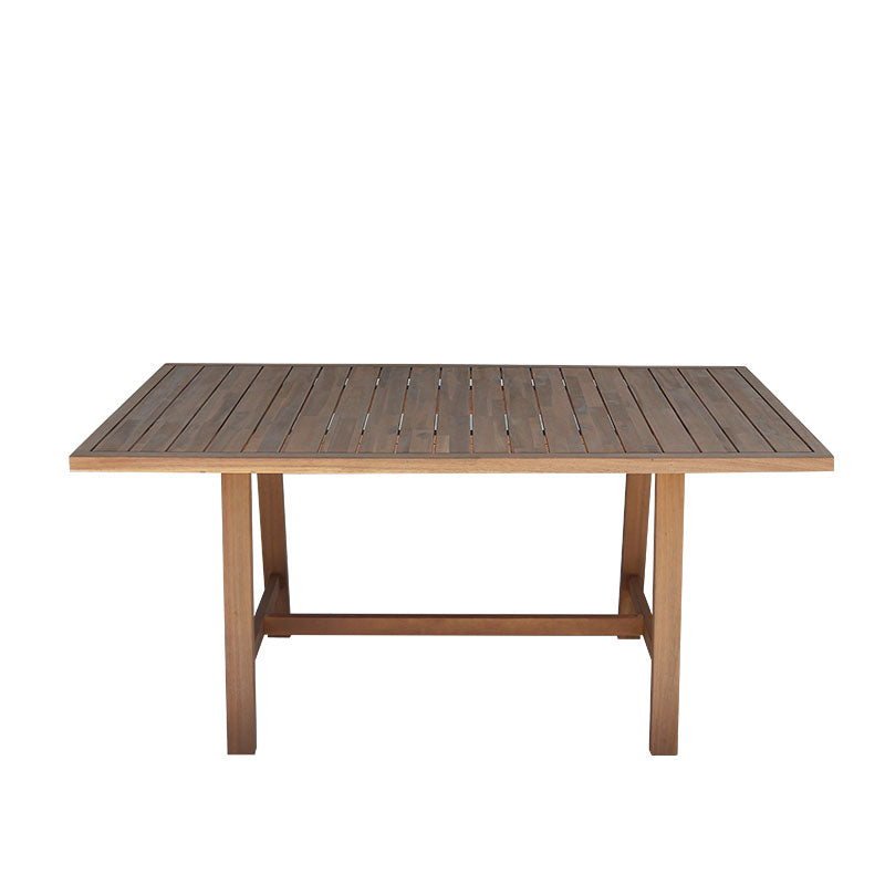 Τραπεζαρία Malibu pakoworld μασίφ ξύλο ακακίας 160x90x75εκ Σετ 5τεμ