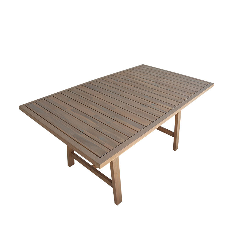 Τραπεζαρία Malibu pakoworld μασίφ ξύλο ακακίας 160x90x75εκ Σετ 5τεμ