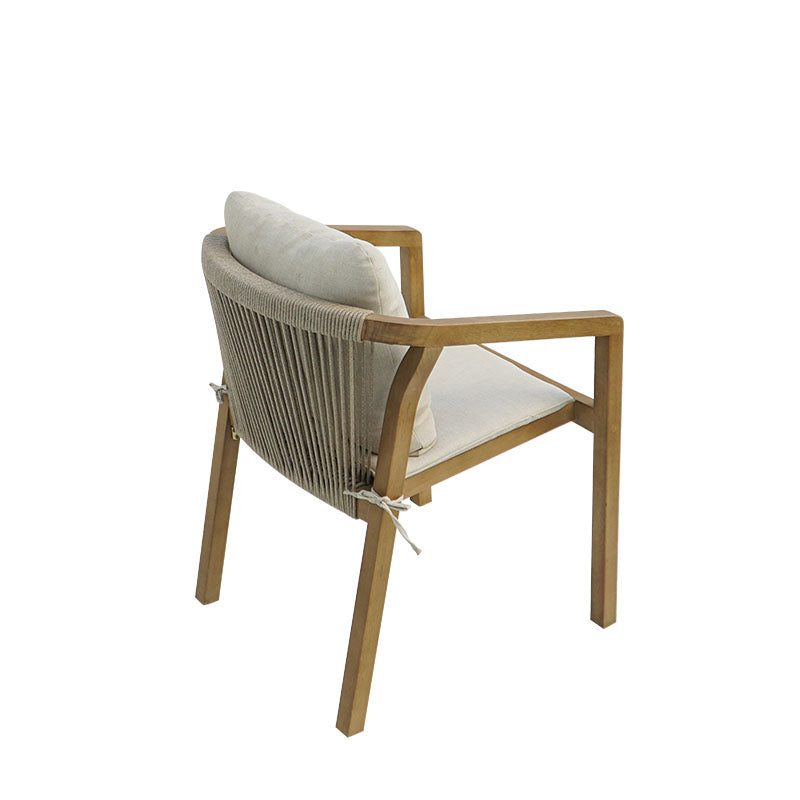 Τραπεζαρία Malibu pakoworld μασίφ ξύλο ακακίας 180x90x75εκ Σετ 7τεμ