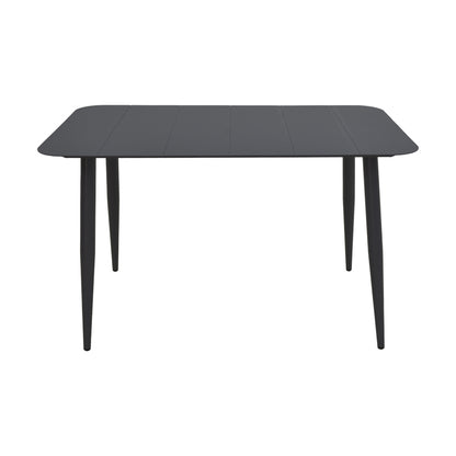 Τραπεζαρία Heven Vista pakoworld σετ 7τεμ μαύρο αλουμίνιο 120x70x72εκ