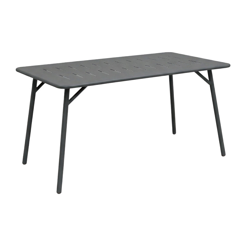 Τραπεζαρία Moraja Deraby Ι pakoworld σετ 5τεμ μαύρο μέταλλο 140x80x72εκ