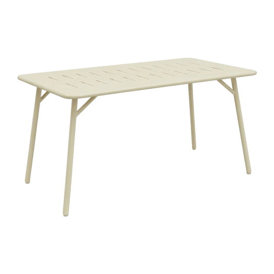 Τραπεζαρία Moraja Deraby pakoworld σετ 5τεμ κρεμ μέταλλο 140x80x72εκ