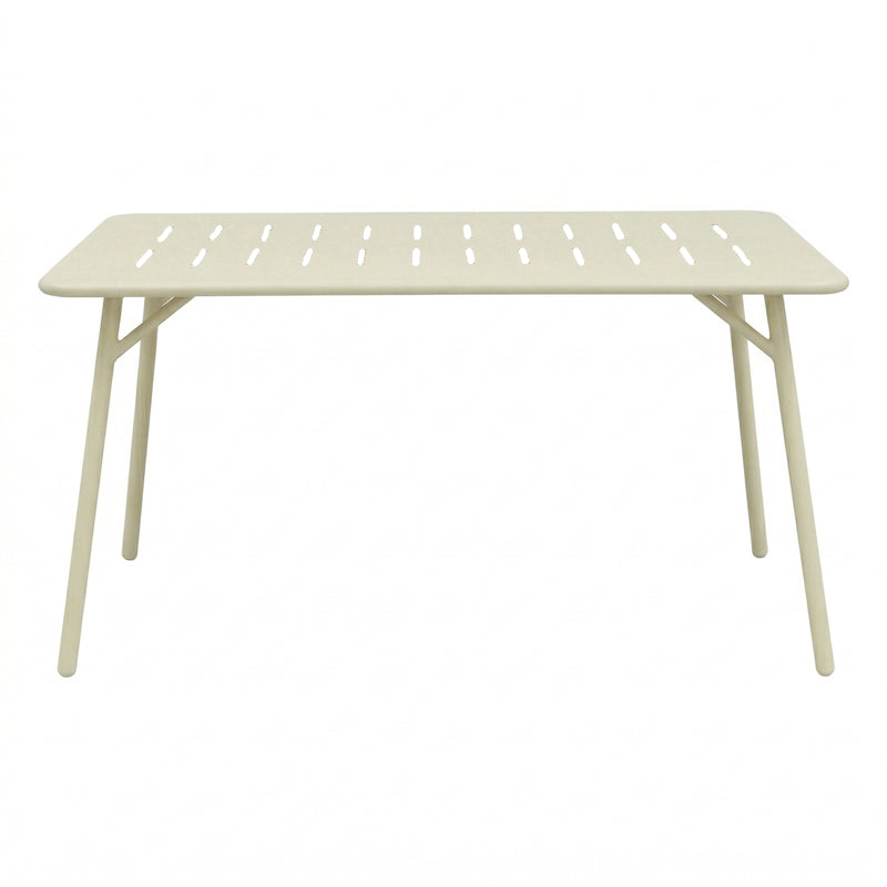 Τραπεζαρία Moraja Deraby Ι pakoworld σετ 5τεμ κρεμ μέταλλο 140x80x72εκ