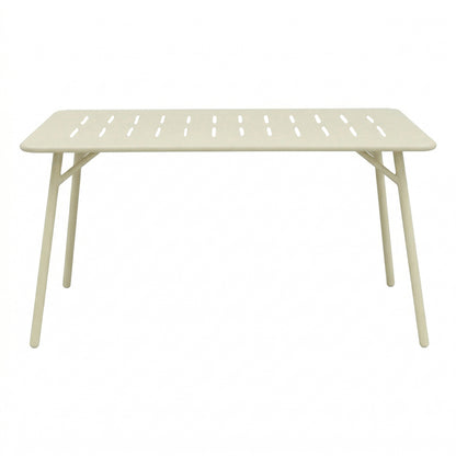 Τραπεζαρία Moraja Deraby Ι pakoworld σετ 5τεμ κρεμ μέταλλο 140x80x72εκ
