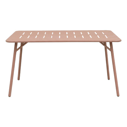 Τραπεζαρία Moraja Deraby Ι pakoworld σετ 5τεμ terracotta μέταλλο 140x80x72εκ